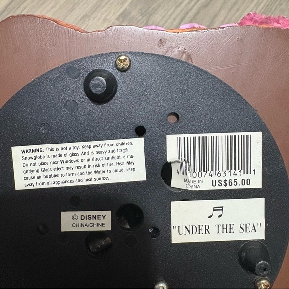 Disney The Little Mermaid Ariel “Under The Sea”Musical Snow Globe. Music Works - Picture 14 of 16